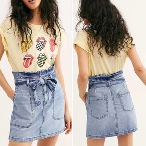 Denim Free People Tie Skirt Size:4